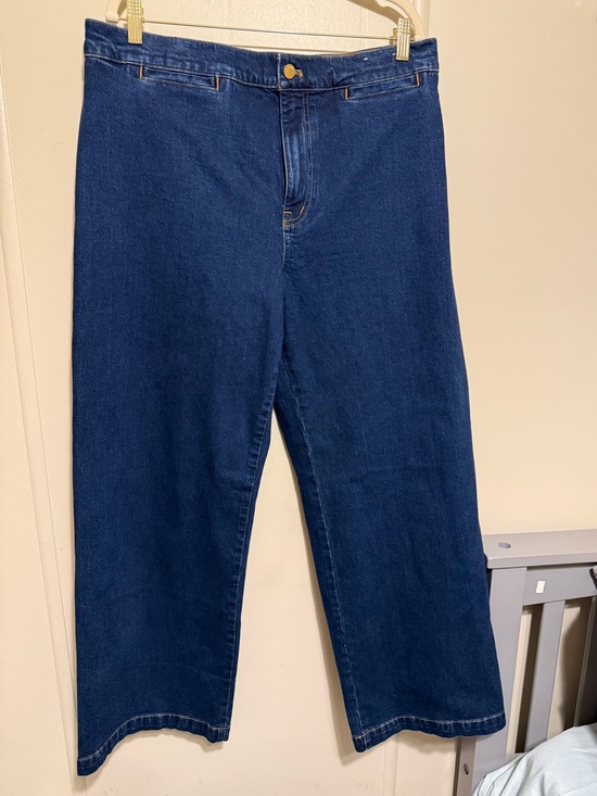 Madewell Denim - New Madewell Emmett Wide Leg 32 Women’s  Denim Jeans with Gold Hardware